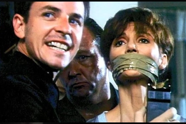 Victoria Principal behind the scenes