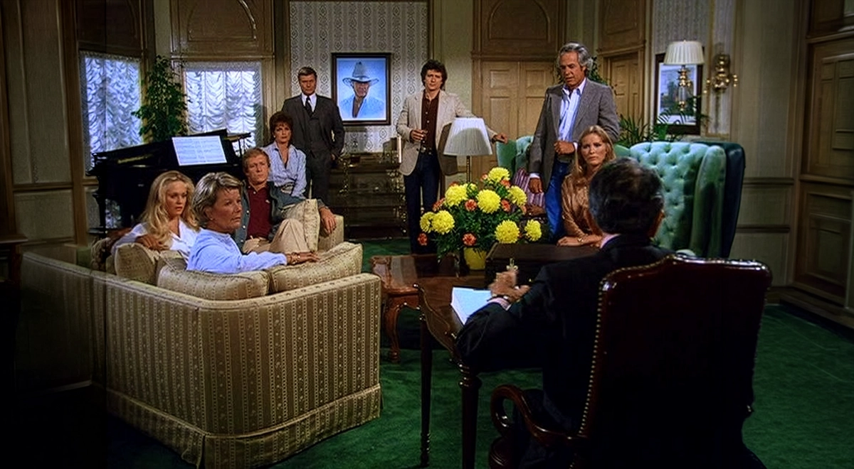 The Ewing family gathered for the reading of Jock Ewing's will